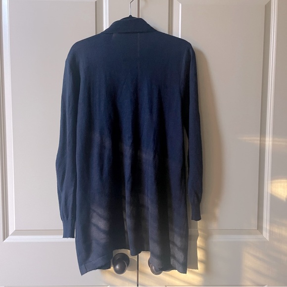 Open Front Knit Sweater Cardigan Navy - Picture 2 of 3